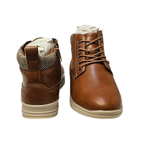 Big Kids Steve Madden  Round Toe Bootie Sneakers Boys Size 3 Cognac  NWT - Picture 4 of 7